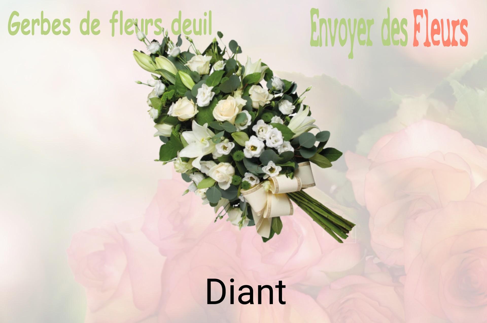 Gerbe de fleurs de deuil livrée à Diant